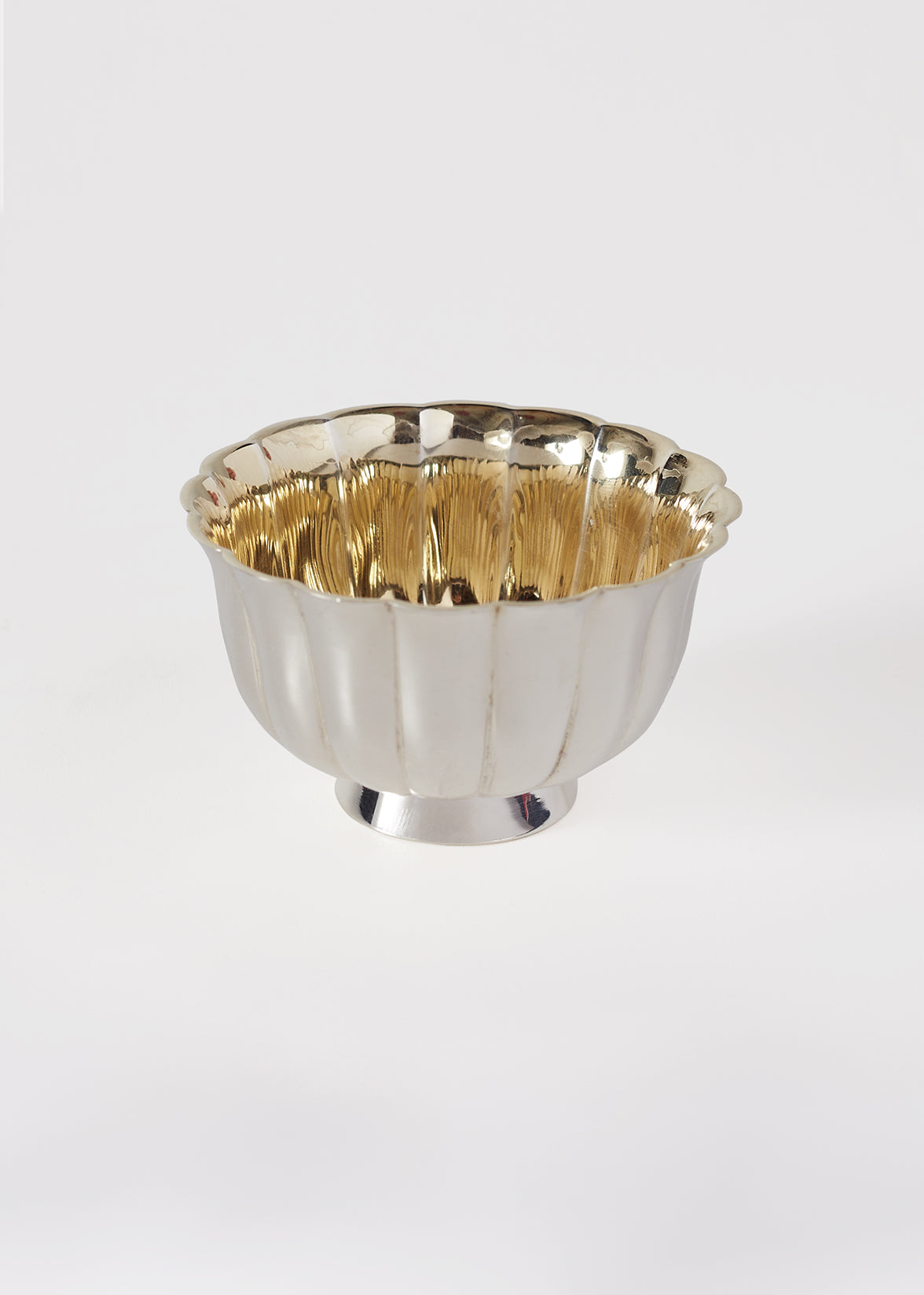 Bulgari Fluted Sterling Silver Caviar Bowl