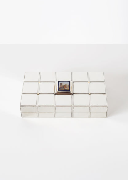 Late 20th Century Italian Sterling Silver and Micro Mosaic Cigarette Box by Bulgari