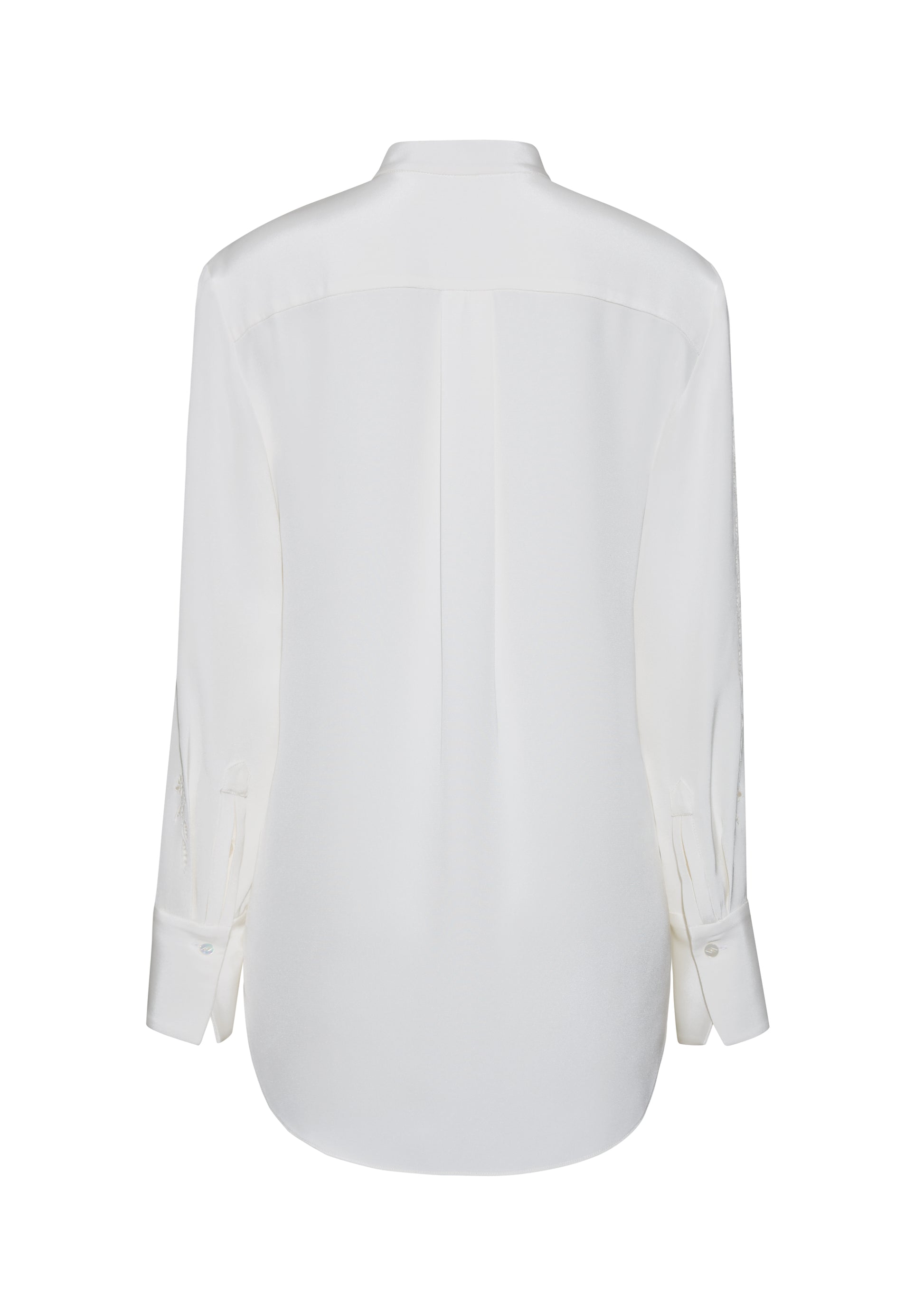 back ghost image of Farrow Top in Silk Crepe in Ivory