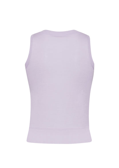 Back Ghost Image of the Shell in Cashmere Silk in Lilac