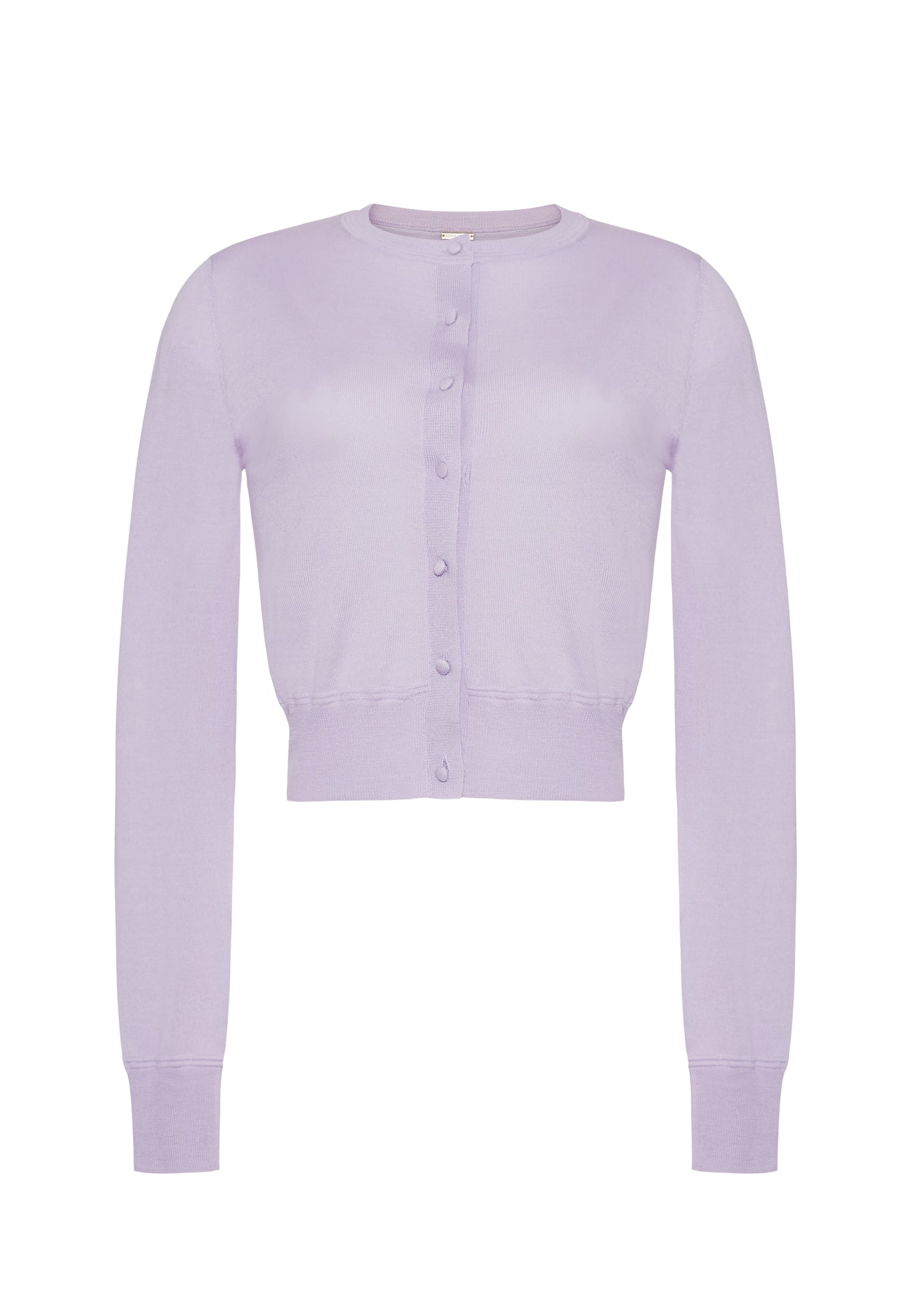 front ghost image of Cardigan in Silk Cashmere Silk in Lilac