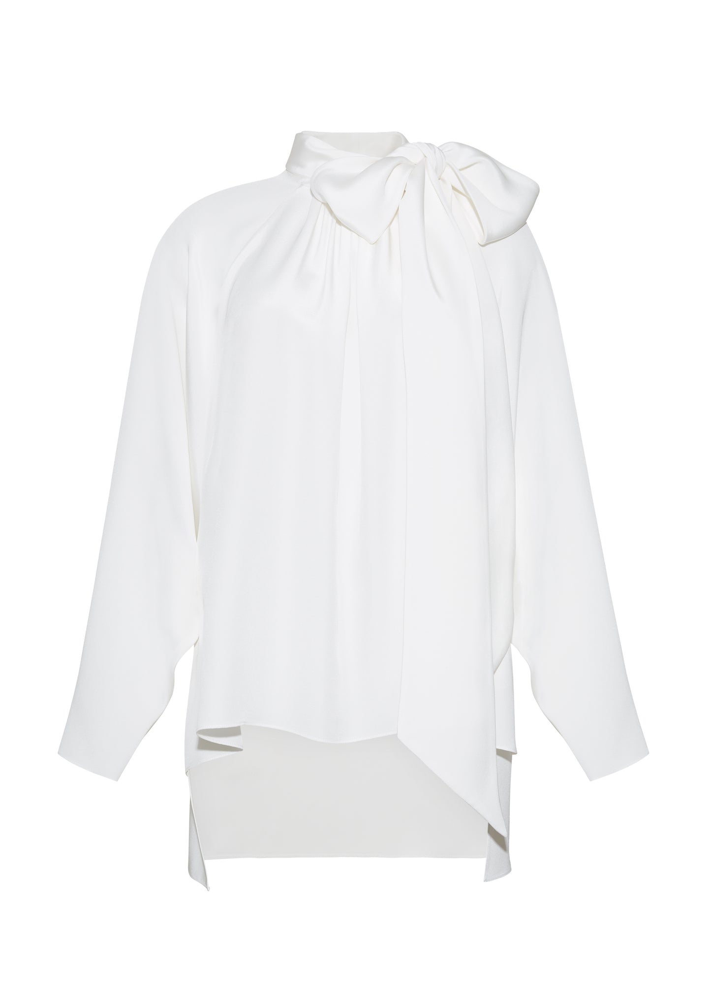 BOW BLOUSE IN SILK CREPE