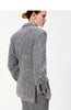 EMBROIDERED TUX JACKET IN WOOL HERRINGBONE