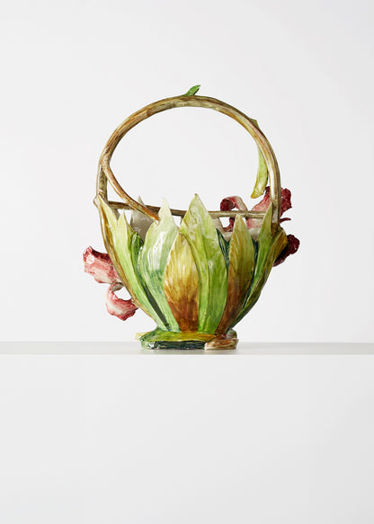 delphin massier basket vase