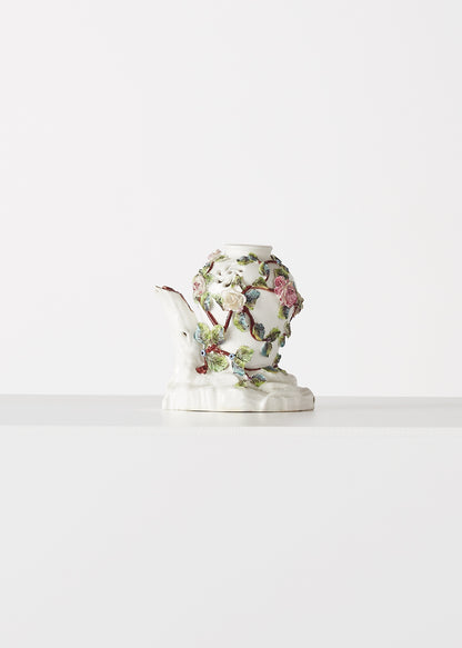 Highly intricate Vincennes porcelain pot-pourri vase, C. 1750