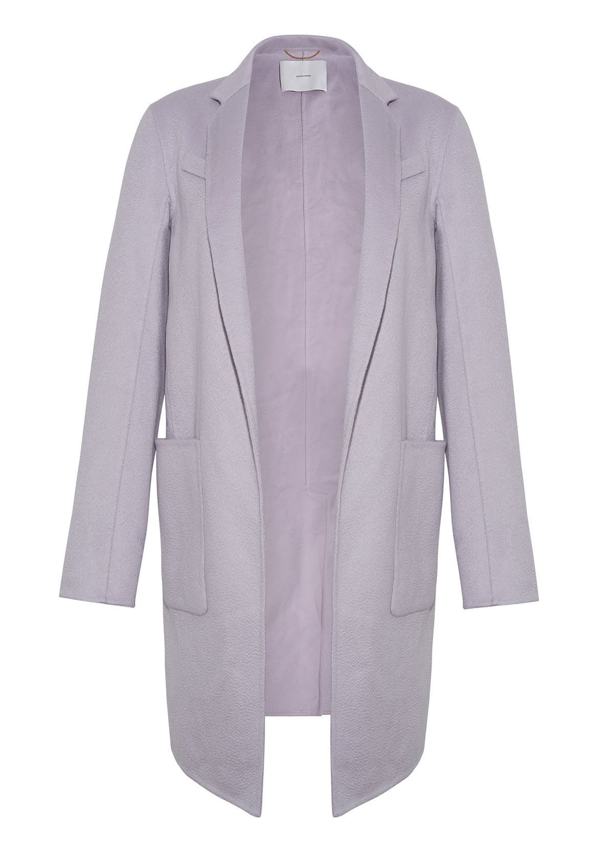 Ghost image of the gina coat in zibeline cashmere in lilac by Adam Lippes