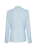 Ghost image of the back of the Single Breasted Blazer in Stretch Canvas in pale blue.