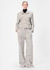 full leg trouser in salt and pepper tweed