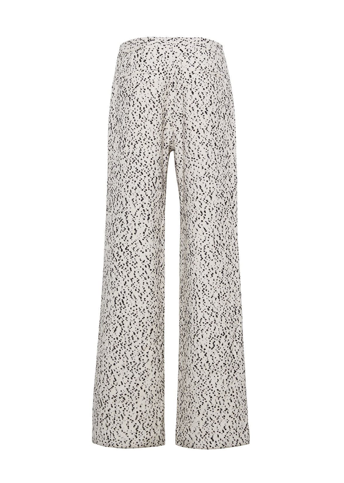  back ghost image of the full leg trouser in salt and pepper tweed