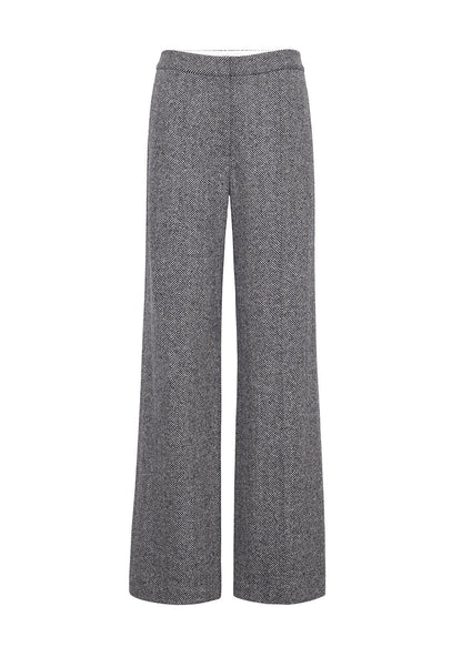 Ghost image of the front of wool herringbone trousers 