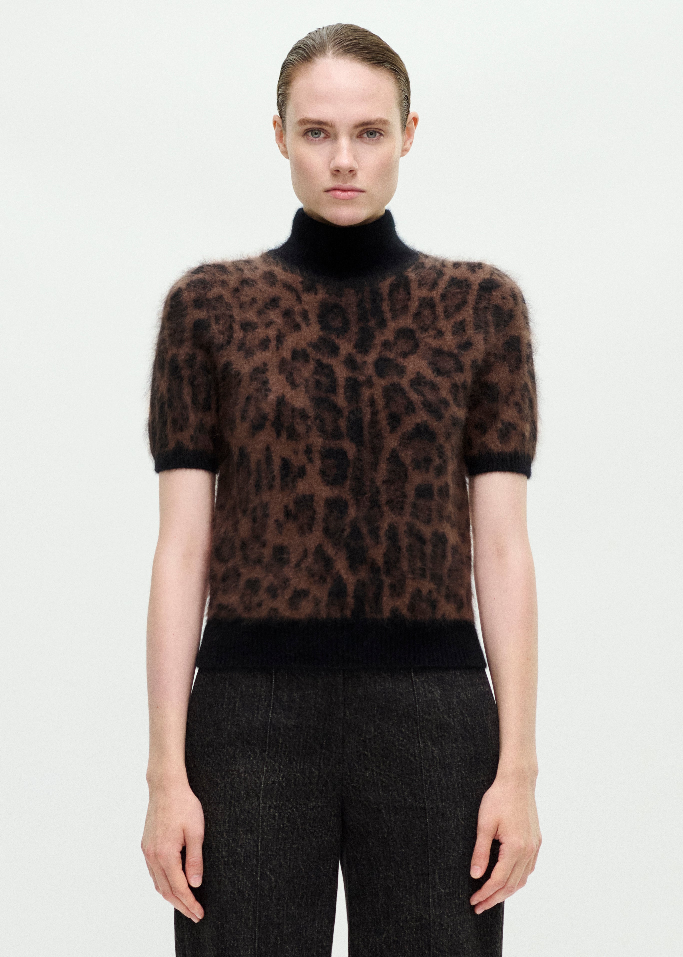 Ameri アメリ / 2WAY FLOCKY LEOPARD TOP Ameri アメリ / 2WAY FLOCKY LEOPARD TOP 【公式通販】