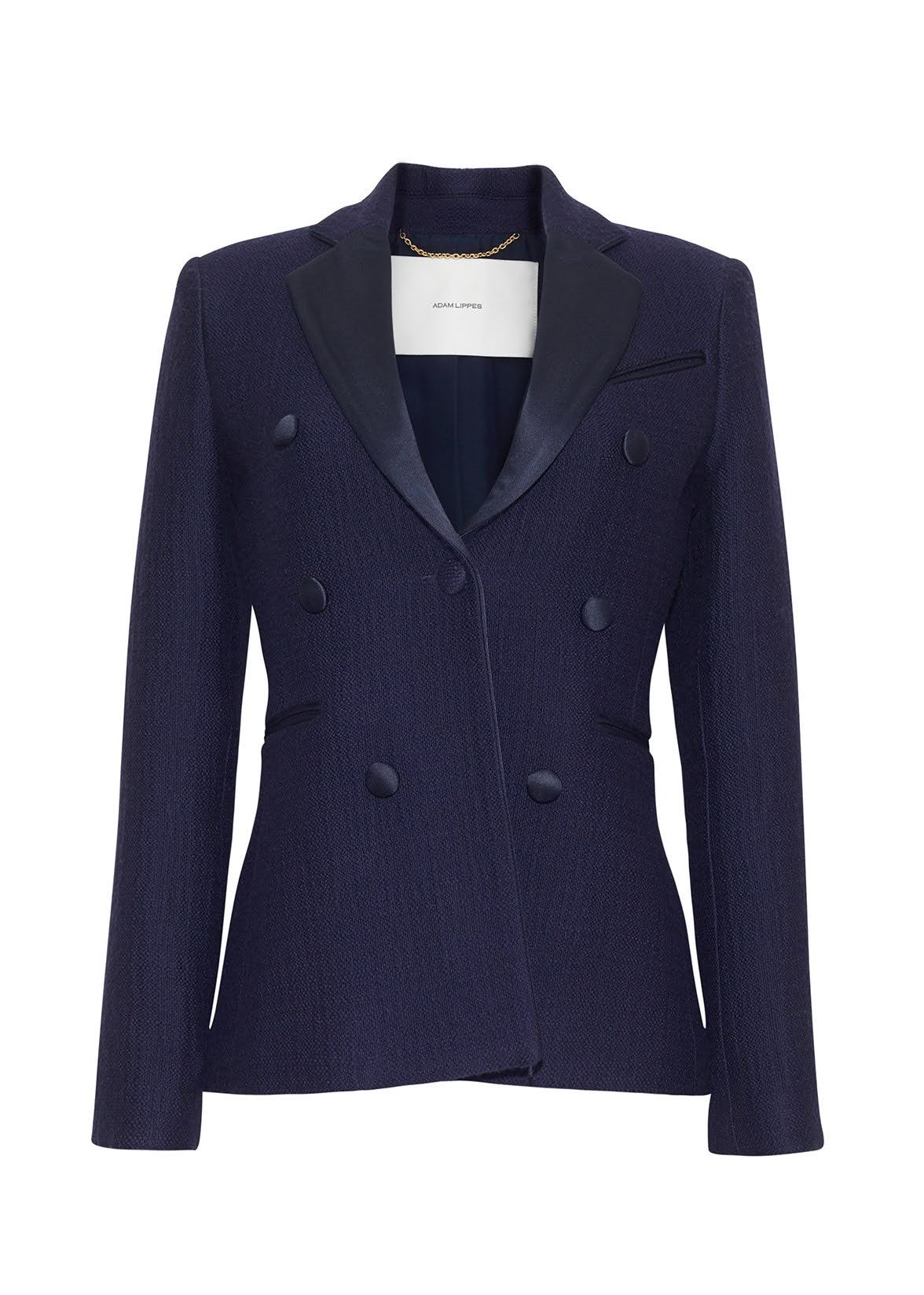 ghost image of the spencer jacket in toile de laine in navy