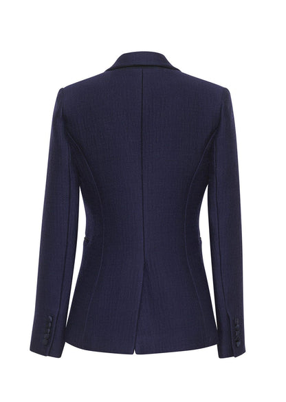 ghost image of the spencer jacket in toile de laine in navy