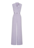 Ghost image of the front of the Blythe Jumpsuit in Silk Crepe 
