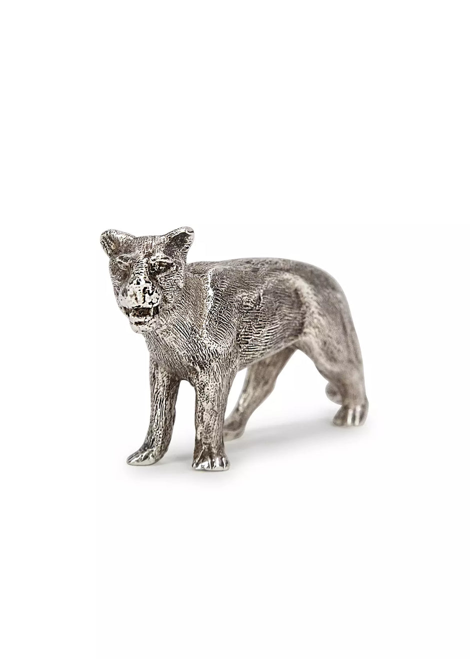 english solid sterling silver lioness figure, circa 1969 HOME Adam Lippes