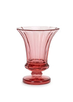 Photo of Moser Gloria Rosaline signed glass vase. Light crystal pink.