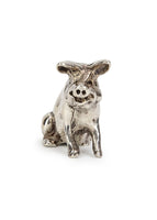 Photo of sterling silver English pig.