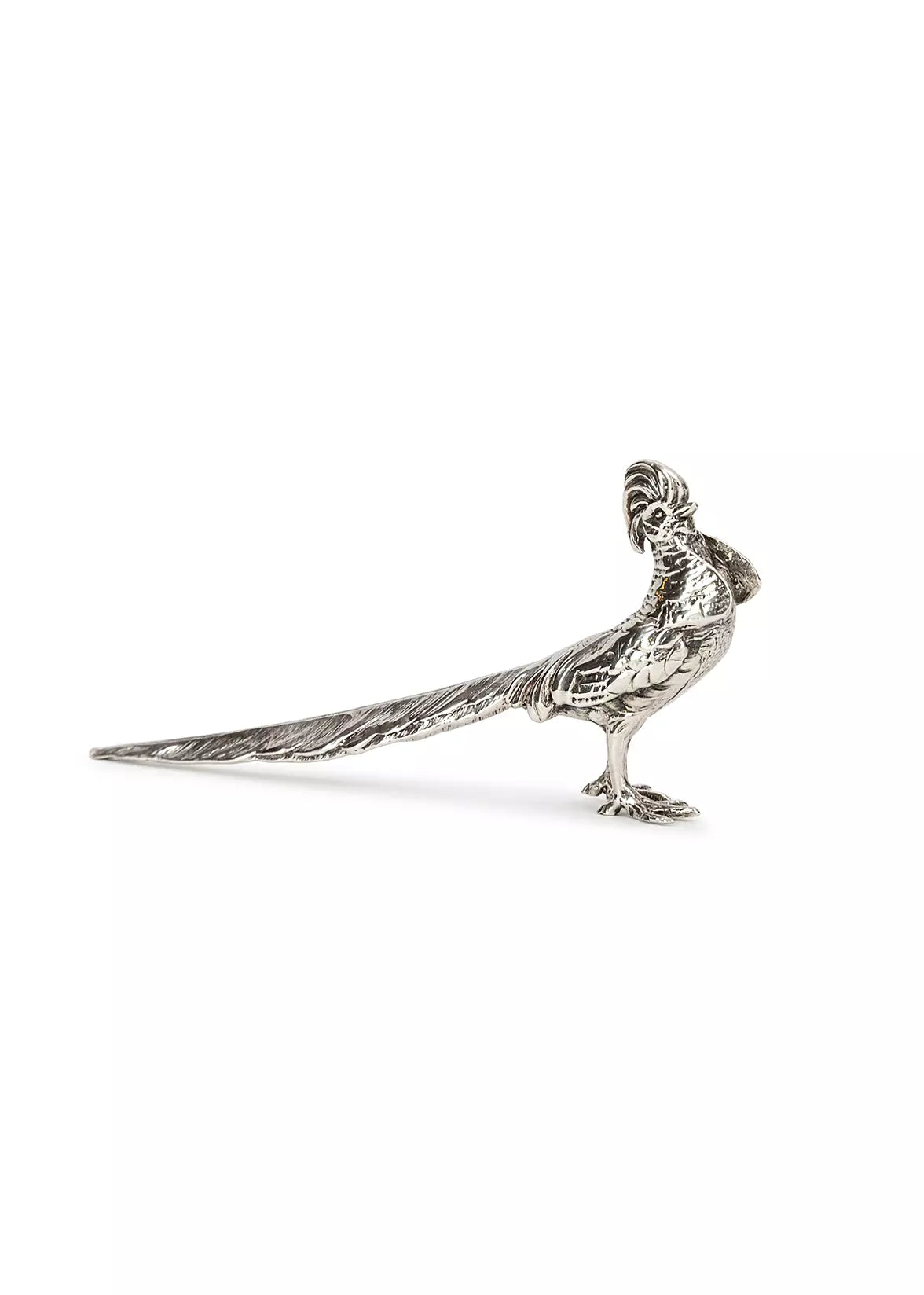 Photo of sterling silver pheasant.