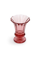 Photo of Moser Gloria Rosaline signed glass vase. Light crystal pink.