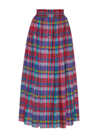 Ghost image of the front of the Smocked Waist Full Skirt in Printed Voile.
