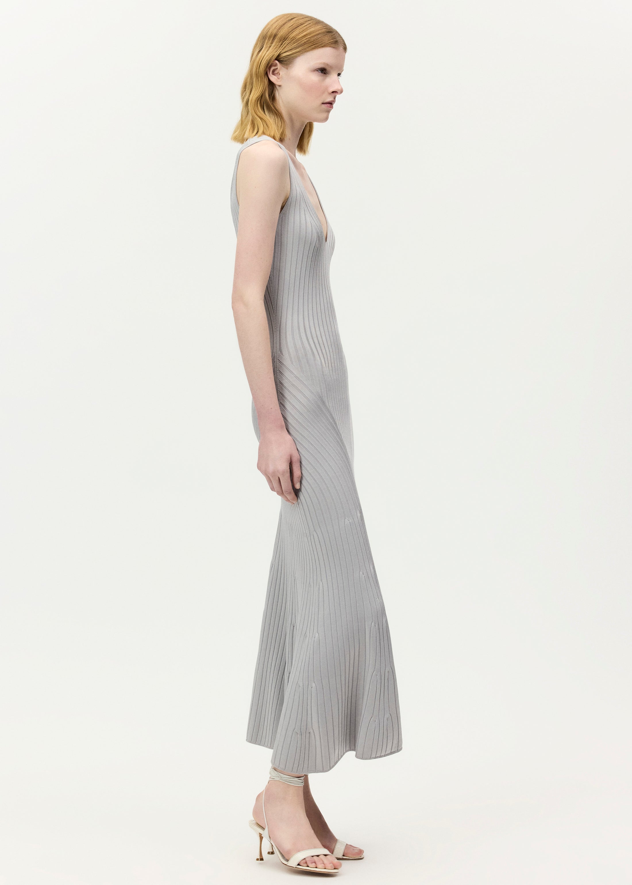 adam lippes dress Adam Lippes Twyla Dress in Metallic Silver
