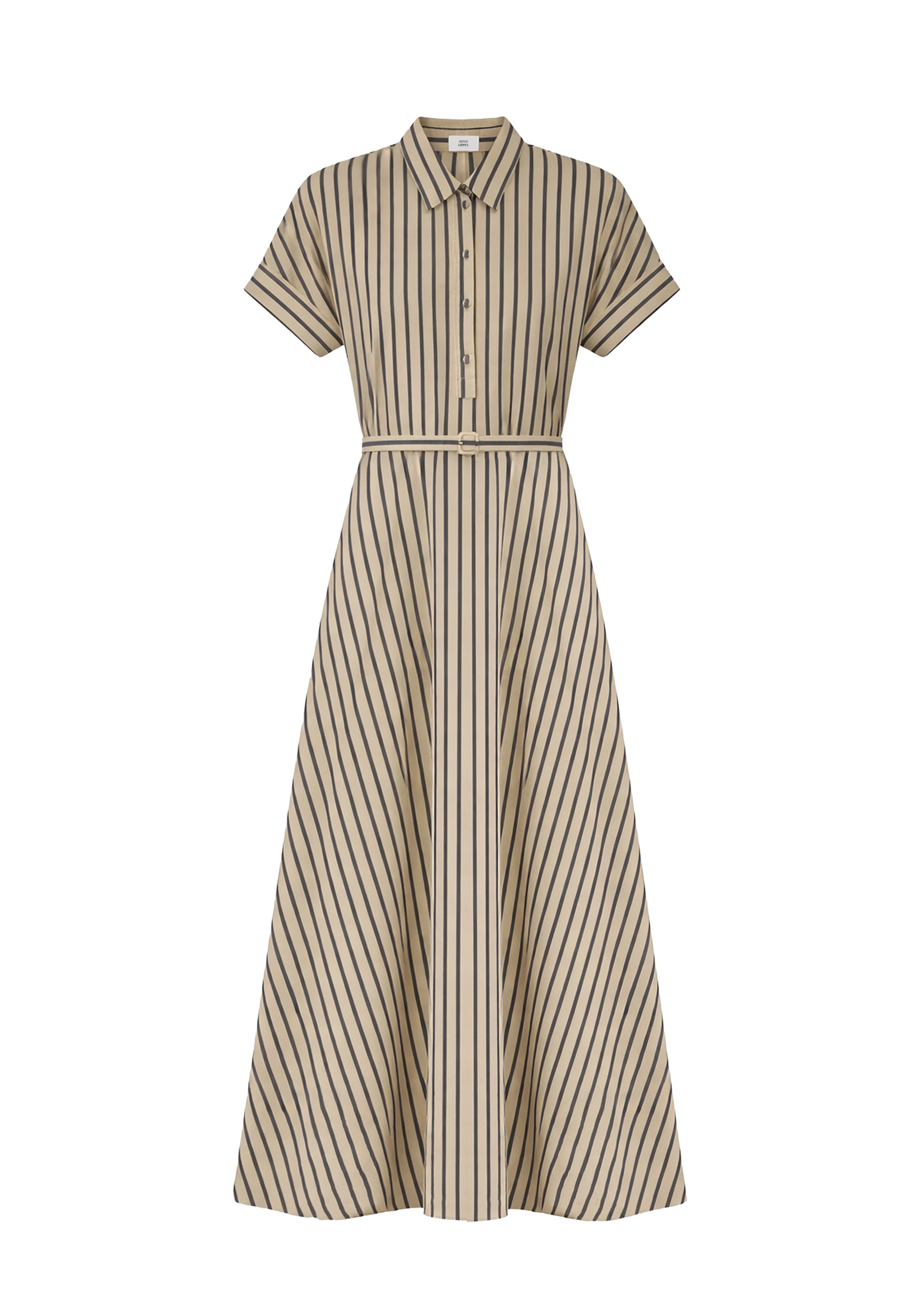 calvin klein maxi shirt dress Sadie Dress, In Khaki/Navy, Size 4, Adam Lippes Resort 2026