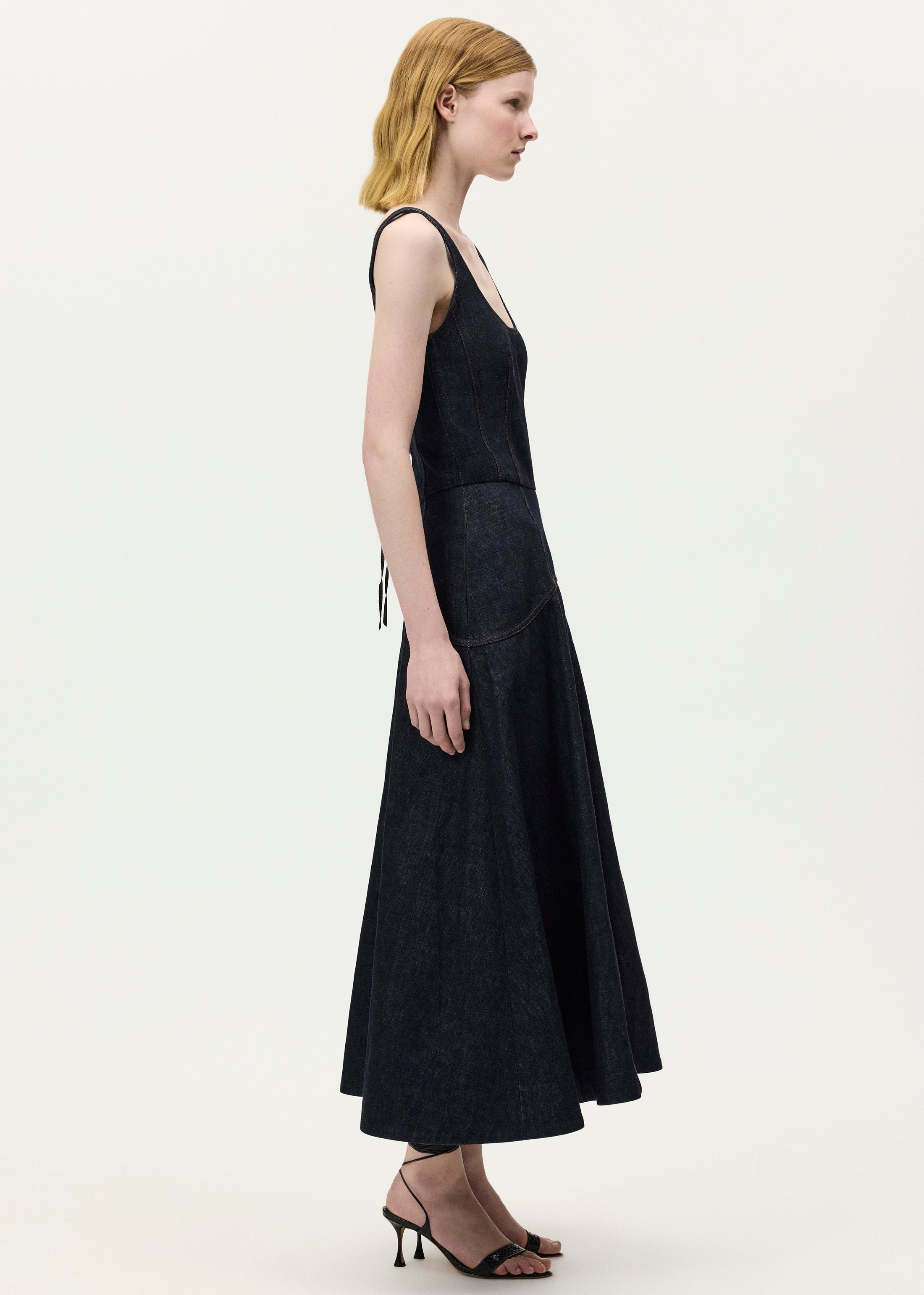 veda denim dress Veda Denim Dress - Dark Wash