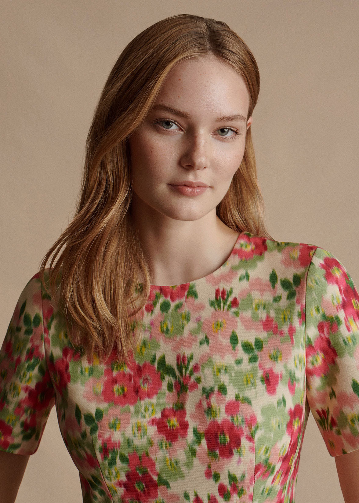 ELOISE DRESS IN PRINTED SILK WOOL | Adam Lippes