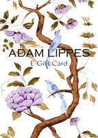 An image of the tree of life print with the Adam Lippes logo and E-Gift Card typing