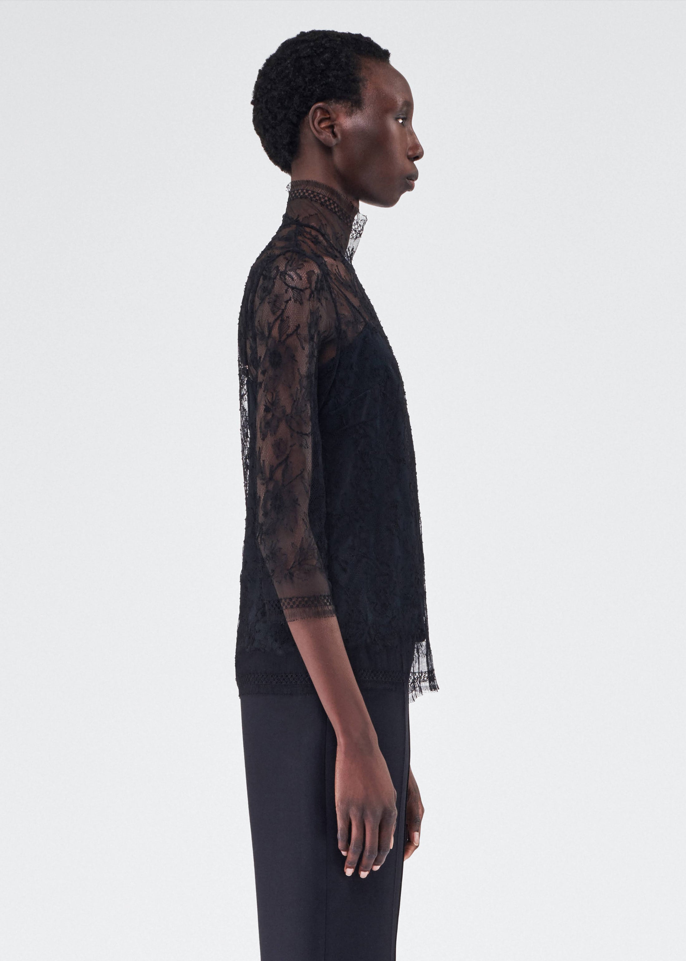 chantilly lace turtleneck TOPS Adam Lippes