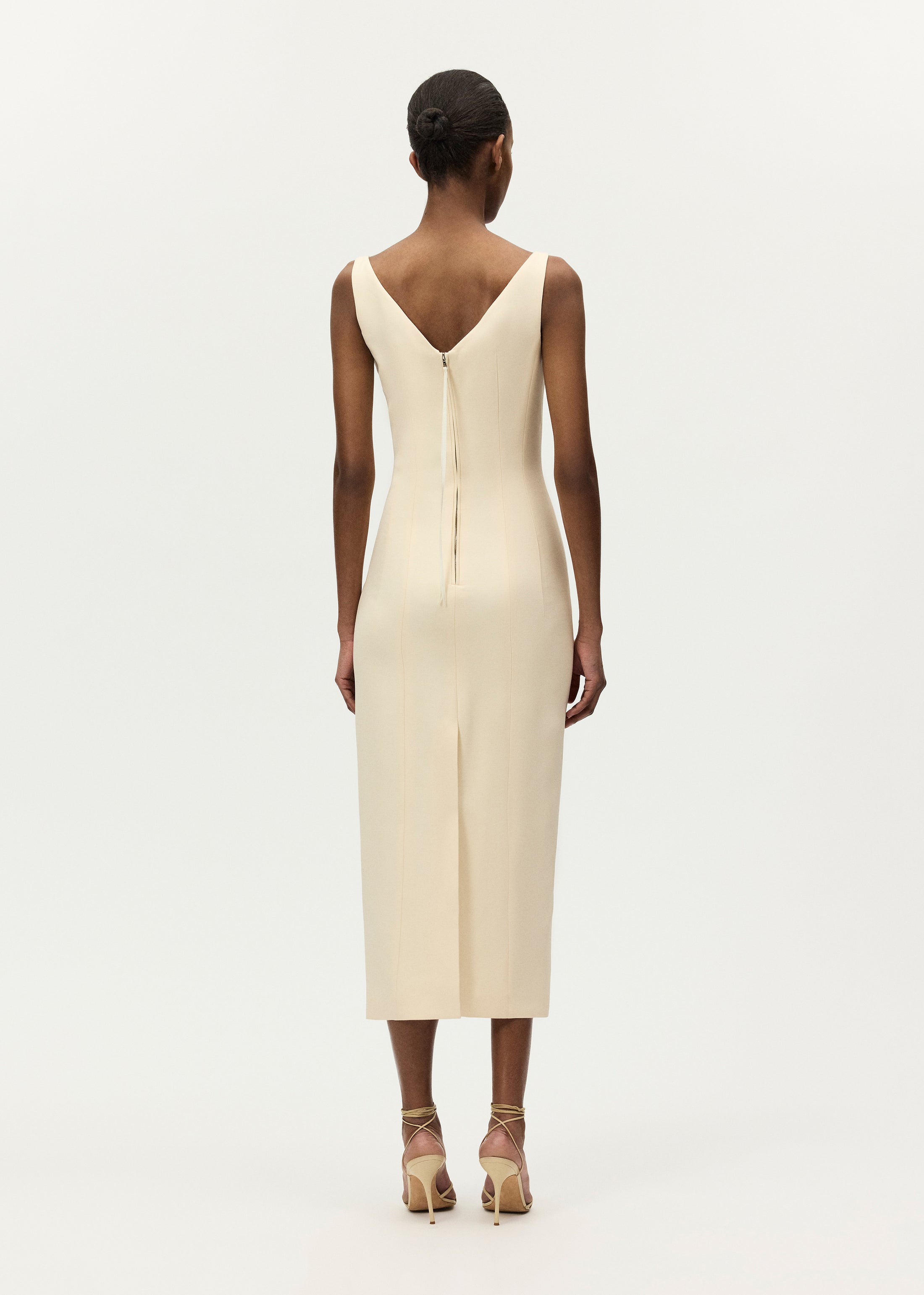 adam lippes dress Gwenyth Dress, In Pale Pink, Size 4, Summer 2026 White Stripe Adam Lippes Fringed Metallic Tweed