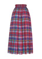 Ghost image of the back of the Smocked Waist Full Skirt in Printed Voile.