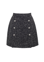 Ghost image of the front of the Short Skirt in Corded Tweed.