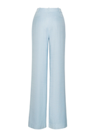Ghost image of the back of the Full Leg Trouser in Stretch Canvas in pale blue.
