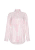 SHIRT WITH THIN BOW IN STRIPE SILK SHIRTING